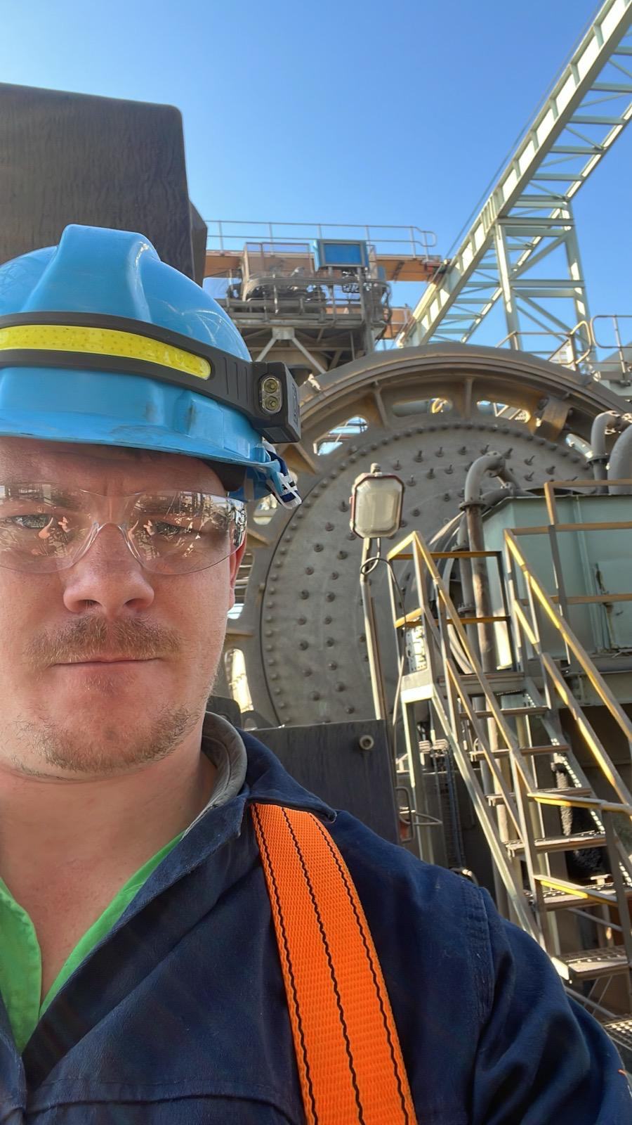 VibroCon field technician on-site at a mineral processing plant, South Africa